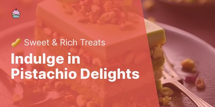 Indulge in Pistachio Delights - π₯ Sweet & Rich Treats